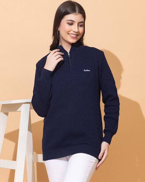 Buy Navy Sweaters Cardigans for Women by Kvetoo Online