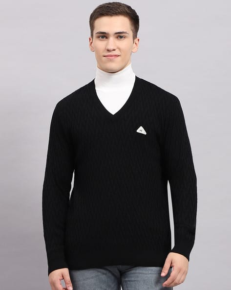 Men Regular Fit V-Neck Sweater