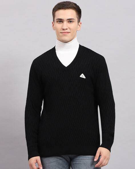 MONTE CARLO Men Regular Fit V-Neck Sweater