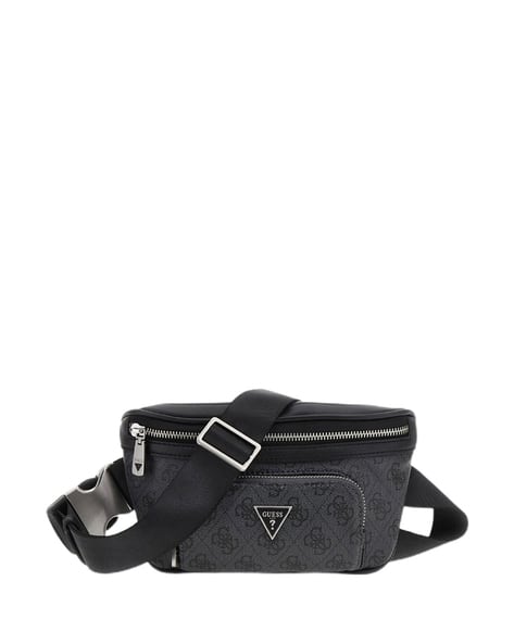 Logo Print Waist Pouch with Detachable Strap