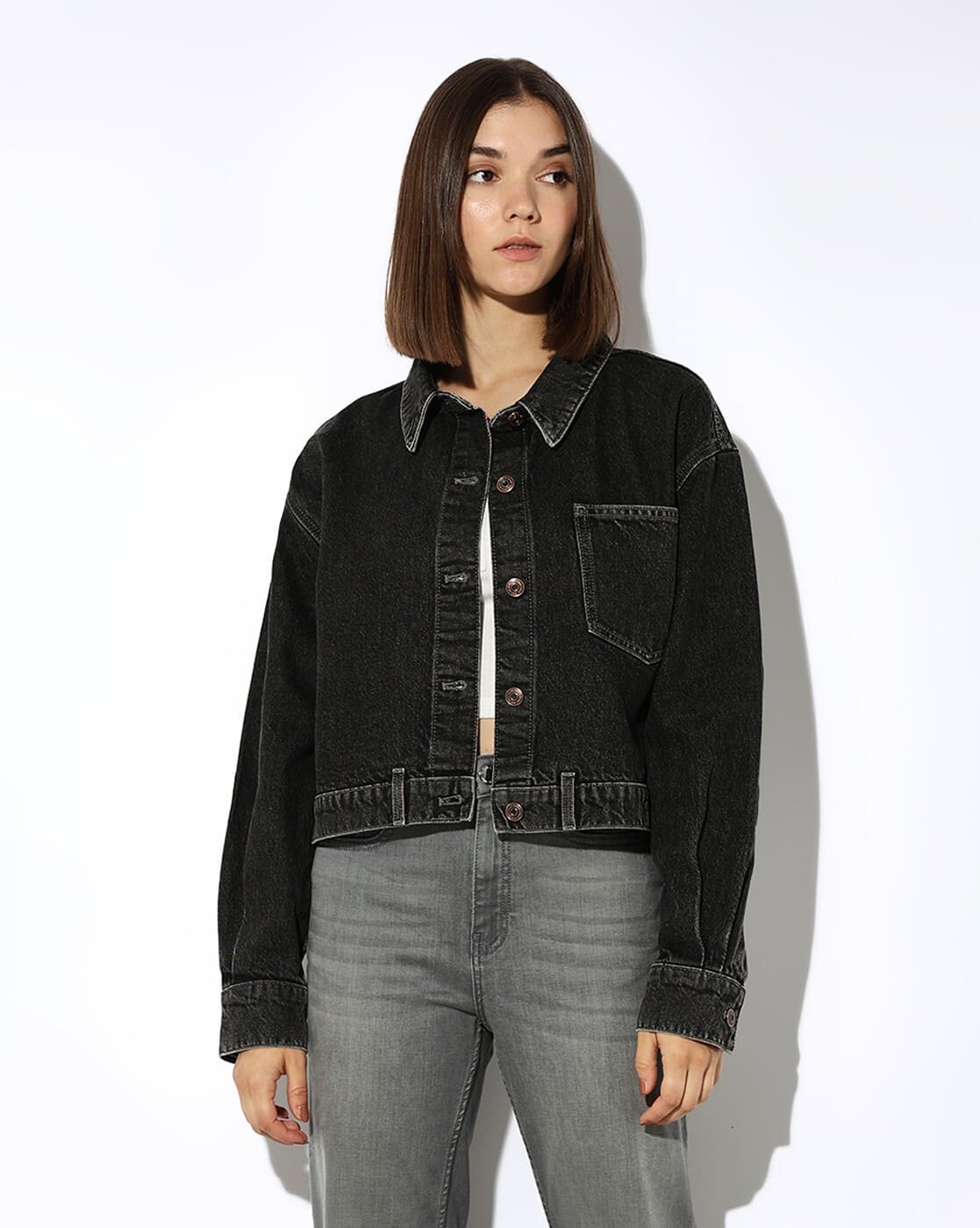 Buy Black Jackets & Coats for Women by ONLY Online | Ajio.com