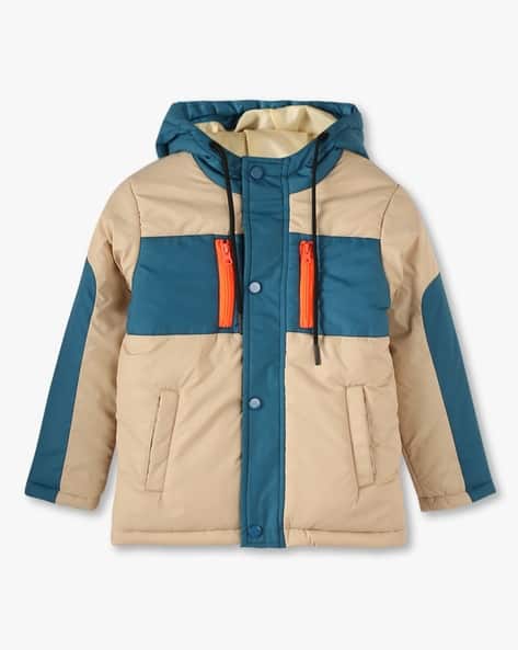 Boys Colourblock Hooded Jacket