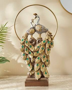 Polyresin Peacock with Metal Ring Figurine-image-16