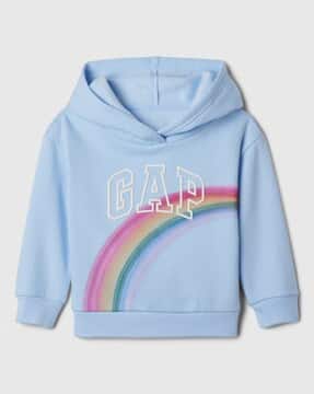 Girls Graphic Print Relaxed Fit Hoodie - Main Image