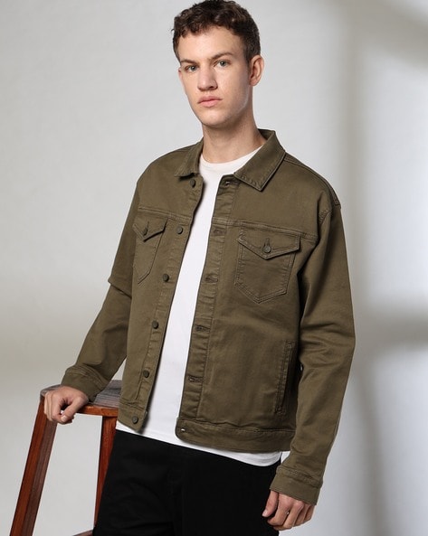 Men Slim Fit Trucker Jacket