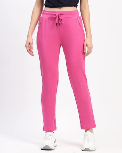 Buy Hot Pink Track Pants for Women by MADAME M SECRET Online | Ajio.com