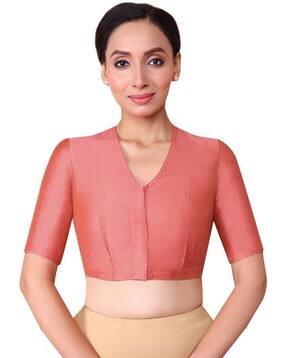 rene Women V-Neck Front Open Blouse-picture-13