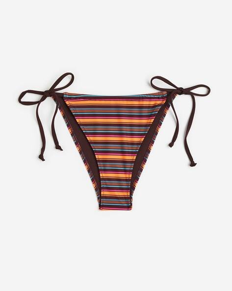 Women Stripes Bikini Bottoms