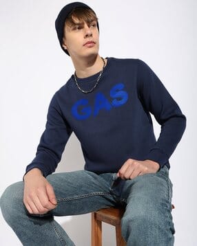 gas Men Brand Print Regular Fit Sweatshirt-picture-43