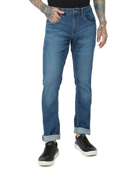 SPYKAR Men Heavily Washed Relaxed Jeans