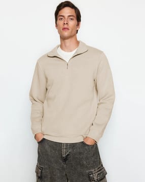 vooter Men Regular Fit Sweatshirt with Ribbed Hem-picture-42