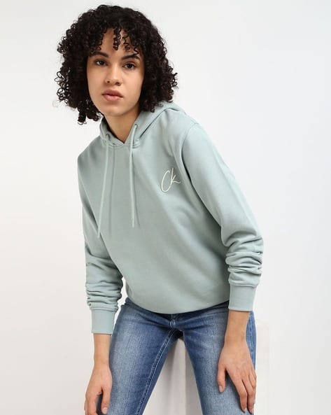 Embroidered CK Regular Hoodie