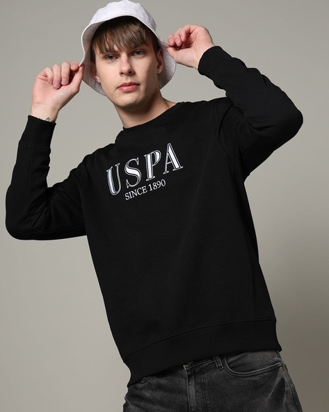 Men Embroidered Logo Regular Fit Sweatshirt