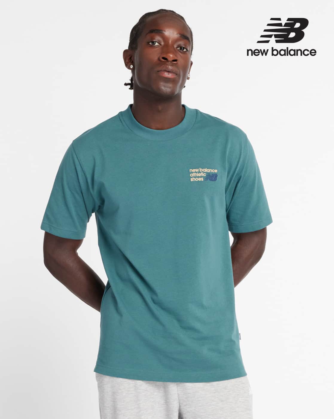 Men Athletics Regular Fit Crew-Neck T-Shirt with Logo Print