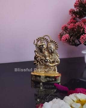 Gold-Plated Shiv Parivar Idol Showpiece-image-31
