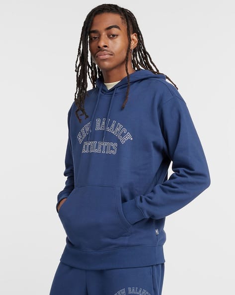 NEW BALANCE Men Brand Print Regular Fit Hoodie with Kangaroo Pocket deal from ajio NEW BALANCE Men Brand Print Regular Fit Hoodie with Kangaroo Pocket deal from ajio
