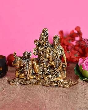 navyaksh Metal Shiva Parvati Ganesh Idol Showpiece-picture-19