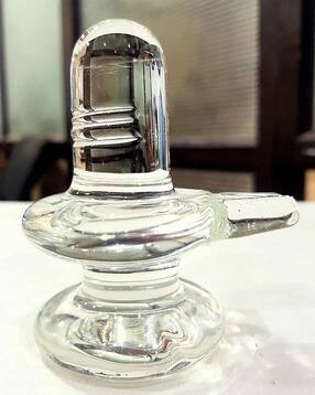 navyaksh Glass Shiva Lingam Shiv Ling Murti Idol Statue Showpiece-picture-20
