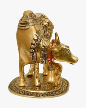 Metal Cow Bachda Idol Showpiece-image-46