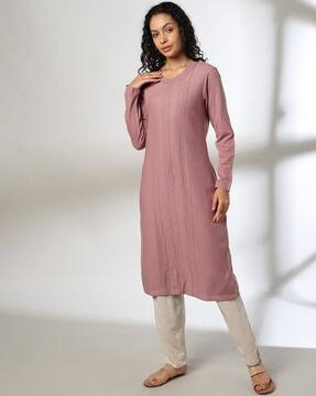rose gold sweater dress Ajio Rose Gold Sweater Dress Women Straight Sweater Dress