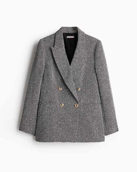 Double Breasted Blazer Check Tailored Blazer Zara Zara Tailored