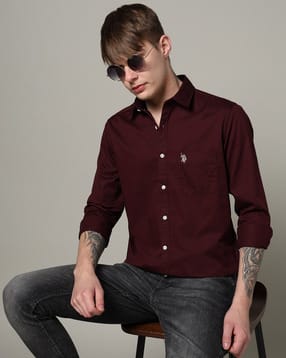 u.s. polo assn. Men Slim Fit Shirt with Patch Pocket-picture-18