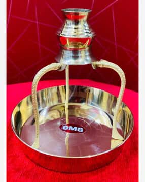 Shivling Stand Tipai with Abhishek Loti & Brass Plate