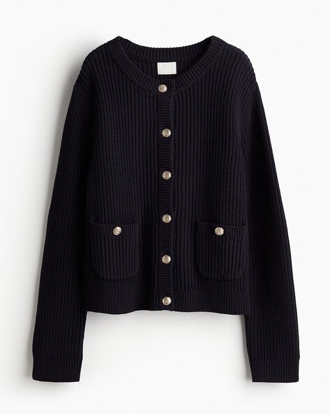 Women Rib-Knit Cardigan