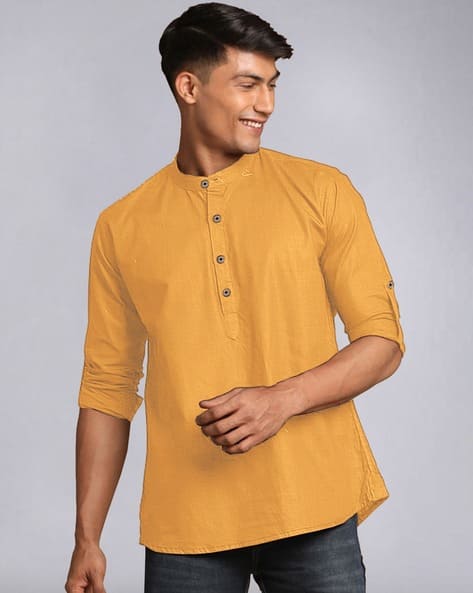 Buy Yellow Kurtas for Men by ALLAN PETER Online