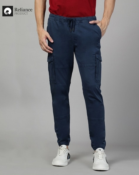 Men Mid-Rise Flat-Front Cargo Pants