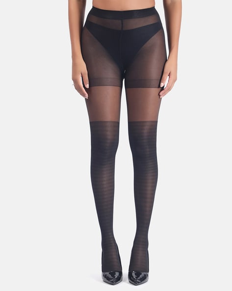 N2s Next2skin Women Self-Design Sheer Stockings