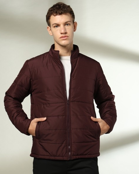 Men Padded Slim Fit Zip-Front Jacket