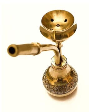 Brass Metal Miniature Hookah Showpiece