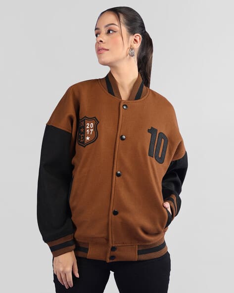 Women Zip-Front Bomber Jacket