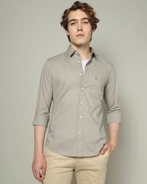 Men Slim Fit Shirt with Patch Pocket-image-5