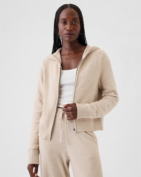 Gap Women Zip-Front Hooded Pullover