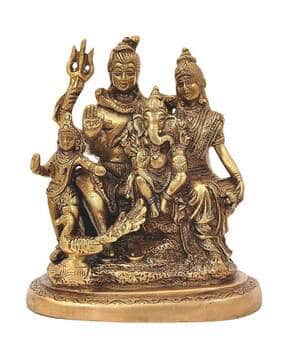 navyaksh Shiv Pariwar Murti Sculpture with Parwati Ganesha Idol Showpiece-picture-41