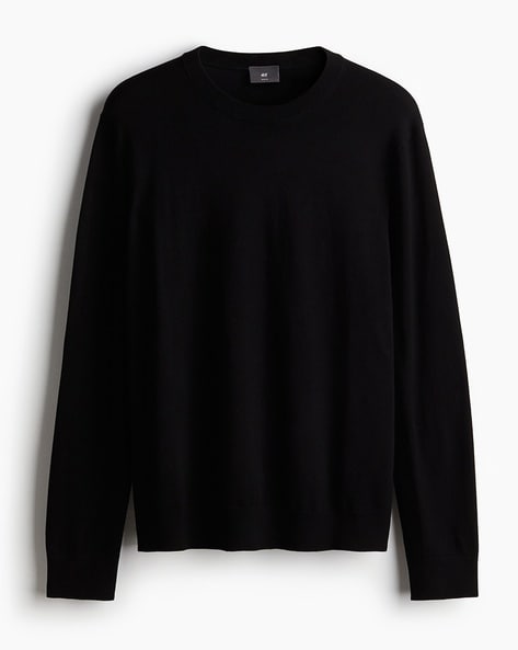 Men Slim Fit Fine-Knit Pullover