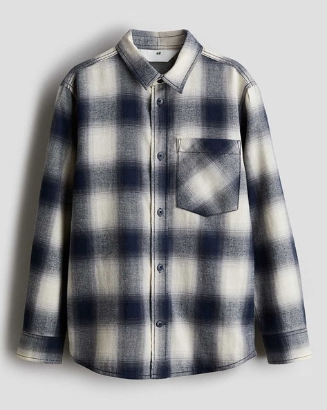 Boys Checks Regular Fit Shirt