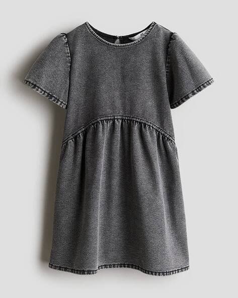 Girls Denim Look Jersey Dress