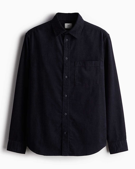 Men Regular Fit Corduroy Shirt