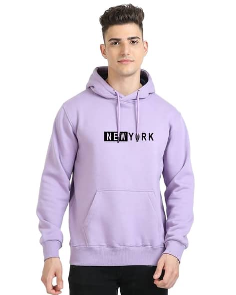 Men Typographic Print Regular Fit Hoodie