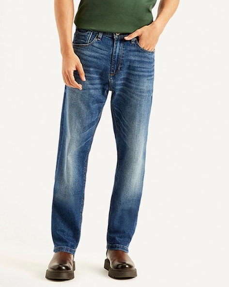 Men 505 Heavy-Wash Straight Fit Jeans