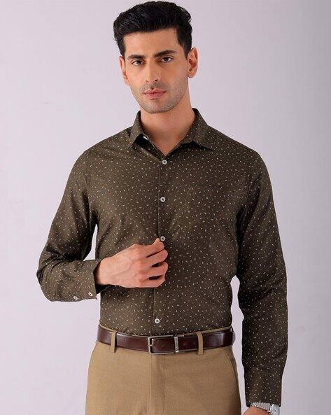 The Indian Garage Co Men Patterned Regular Shirt with Patch Pocket