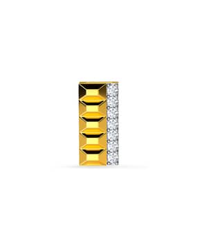 men yellow gold & diamond earrings