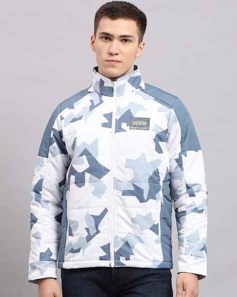 Men Printed Harrington Jacket