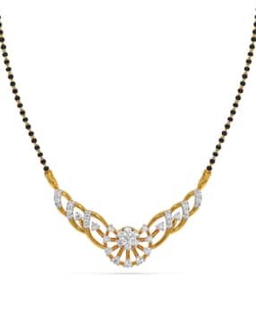 kisna jewellery Women Yellow Gold Diamond Mangalsutra-picture-38
