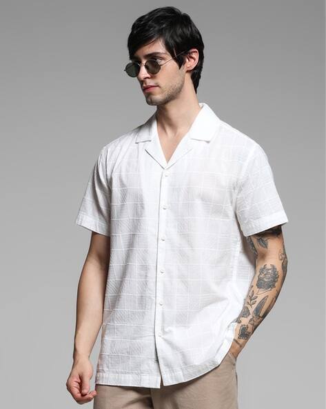 JACK & JONES Premium Men Striped Relaxed Fit Cotton Shirt