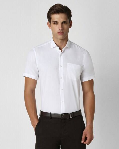 PETER ENGLAND Men Textured Regular Fit Shirt