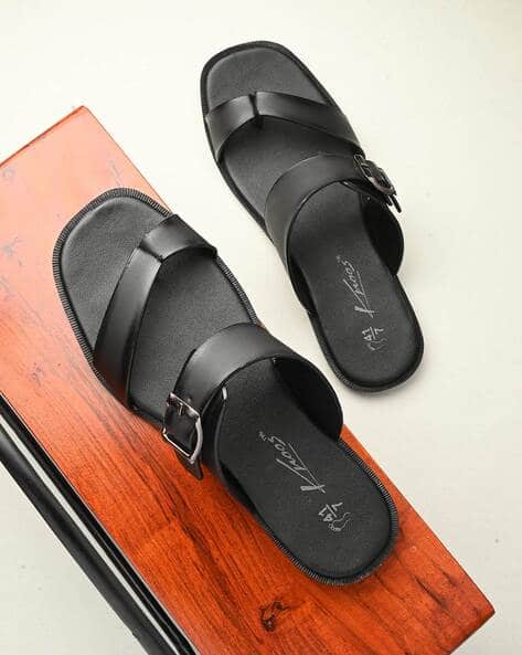 Buy Black Flip Flop \u0026 Slippers for Men by KNOOS Online | Ajio.com
